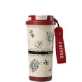 thumbnail image 1 of Fakrich Insulated Coffee Mug with Lid, Reusable Travel Coffee Cup, Spill Proof with Leakproof Lid, Double-Wall Vacuum Stainless Steel Coffee Tumblers, (Red 510ml/18oz), 1 of 8