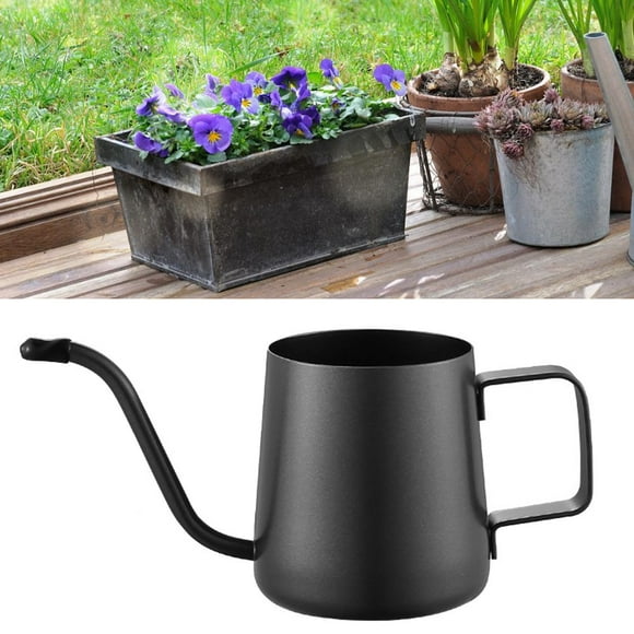 Fakrich Plant Watering Can,350ml Metal Watering Can,Stainless Steel Watering Can Indoor Plants with Long Curved Spout,Small Watering Can for Indoor Plants