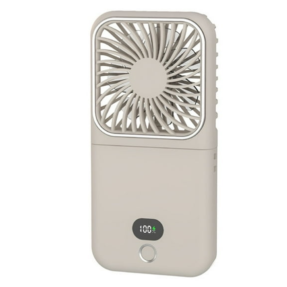 Fakrich Portable Neck Fan Mini Quiet Handheld Personal Foldable Fan Operated for Home Office Outdoor Travel (Almonds)