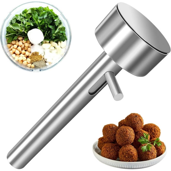 Falafel Scoop - Stainless Steel Professional Falafel Maker Scoop | Stainless-Steel Falafel Maker Tool Food Safe and Non-Sticky Falafel Baller Scoop Mold