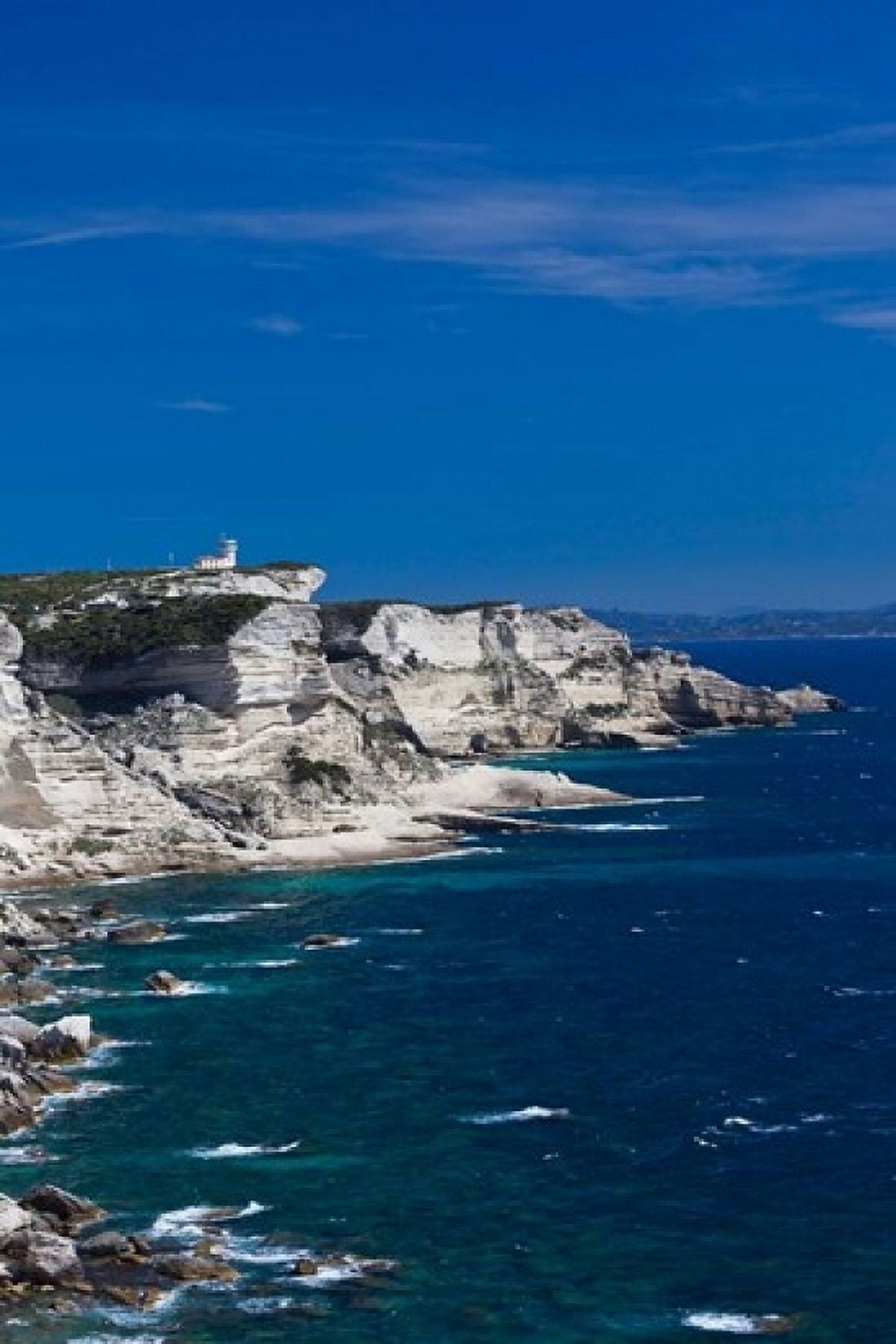 Falaises Cliffs towards Capo Pertusato Canvas Art - Walter Bibikow DanitaDelimont (24 x 36)