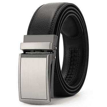 Falan Mule Men Genuine Leather Ratchet Belt with Automatic Click Buckle,Dress Belt for Men with Gift Box