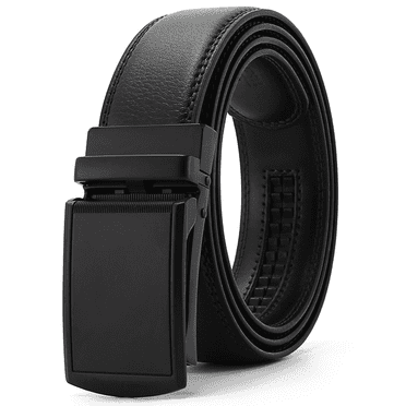 Falan Mule Belt for Men Genuine Leather Ratchet Men Belt with Automatic Click Buckle Dress Belt for Men with Gift Box
