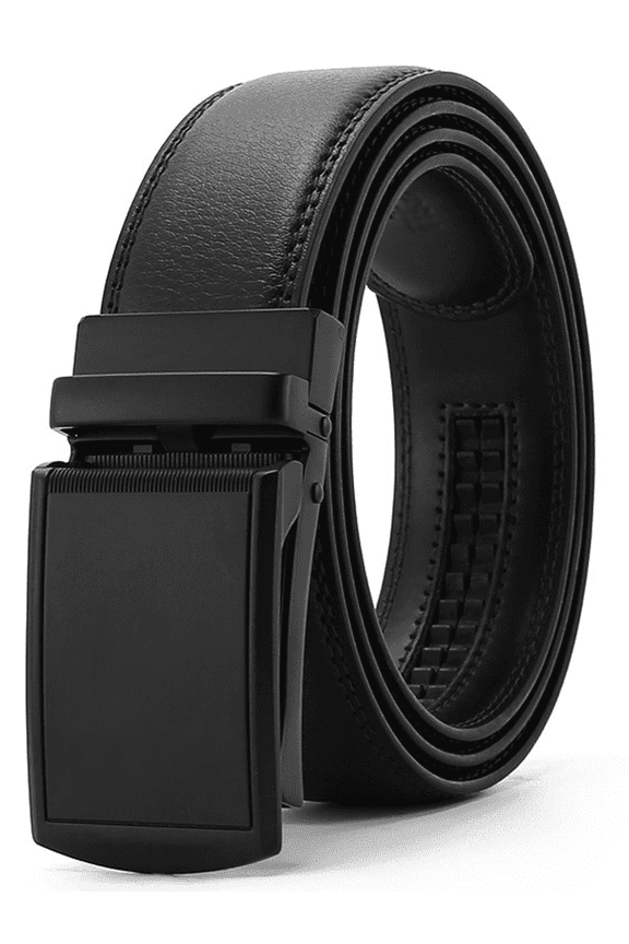 Belt for Men Genuine Leather Ratchet Men Belt with Automatic Click Buckle Dress Belt for Men with Gift Box