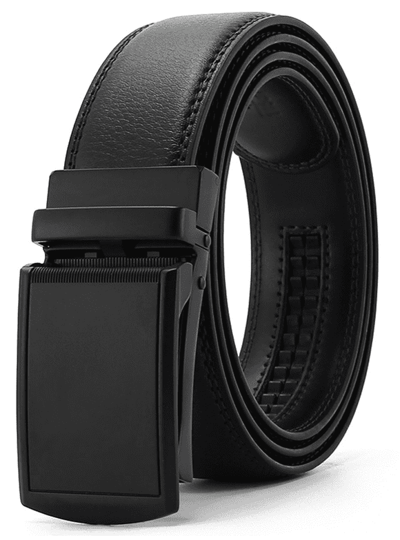 Belt for Men Genuine Leather Ratchet Men Belt with Automatic Click Buckle Dress Belt for Men with Gift Box