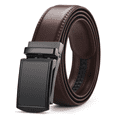 thumbnail image 1 of Falan Mule Belt for Men Genuine Leather Ratchet Men Belt with Automatic Click Buckle Dress Belt for Men with Gift Box, 1 of 6