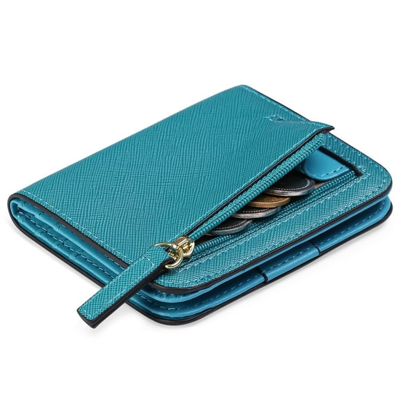 FALAN MULE Small Wallet for Women Slim RFID Blocking Ladies Mini Thin Travel Wallet Compact Bifold Pocket Wallet with ID Window