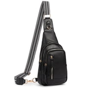 Sling Bag for Women Crossbody Purse Crossbody Bag Leather Chest Bag with Adjustable Guitar Strap for Travel