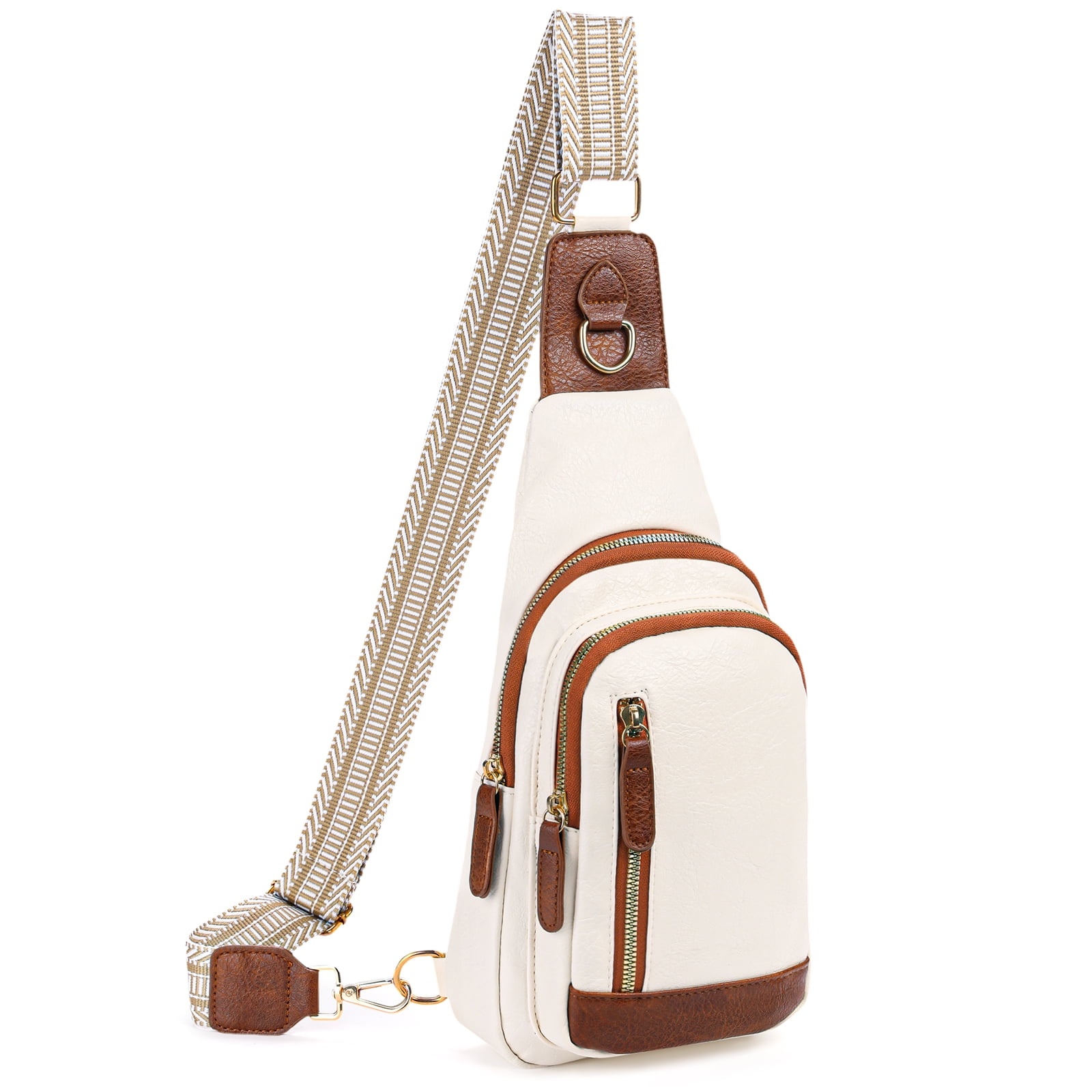 Falan Mule Sling Bag for Women Crossbody Purse Crossbody Bag Leather Chest Bag with Adjustable Guitar Strap for Travel