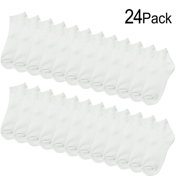 Falari 12/24 Pairs Boy Toddler and Kids Cotton Socks Sizes 2/4 - 6/8 & Toddler