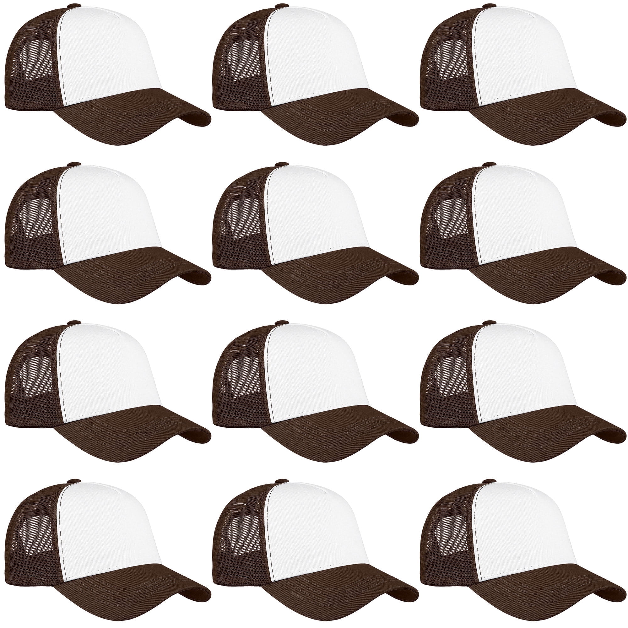 Lot of 9 Blank Mid Profile Trucker Hats Mesh Snapback Caps Bulk Wholesale 100 NEW TRUCKER HATS WHOLESALE BULK LOT Adjustable SNAPBACK  main image 4