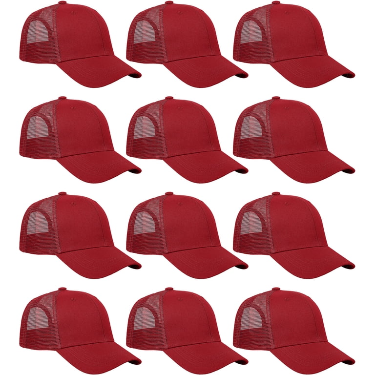 Falari 12 Pack Bulk Wholesale Mesh Trucker Hats 6 Panel 