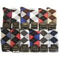 thumbnail image 1 of Falari 12-Pack Men Dress Socks Size 10-13 Fit Shoes Size 6-10 (Argyle Shaped), 1 of 7