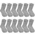 thumbnail image 1 of Falari 12 Pairs Boy Toddler Kids Cotton Crew Socks 4-6 Years Gray, 1 of 2