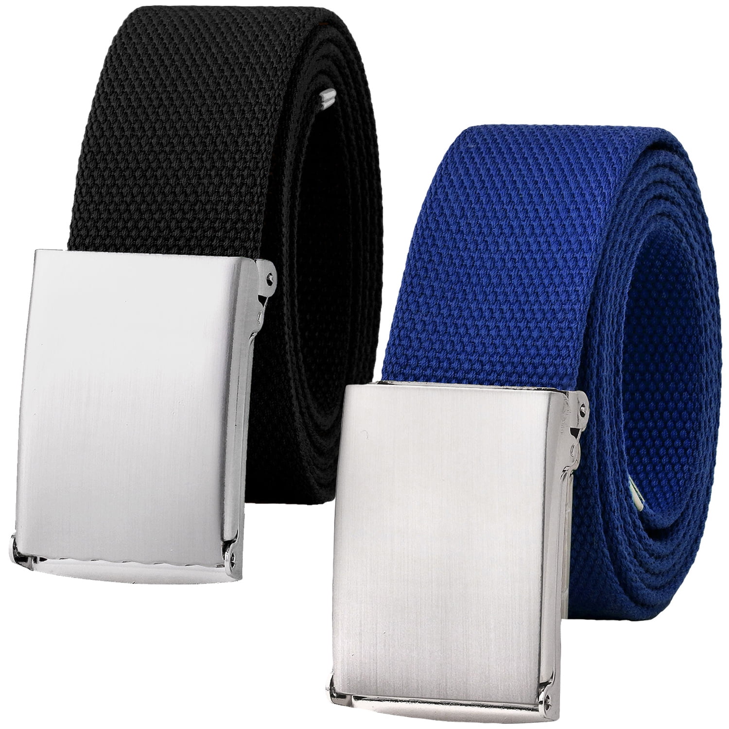 Canvas Web Belt with Stretch Flexibility, Adjustable Cut to Fit Men DOOPAI Canvas Web Belt With Stretch & Flip-Top Buckle  main image 2