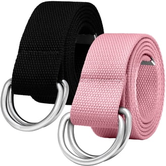 Canvas Web Belt Double D Ring Buckle display picture 1