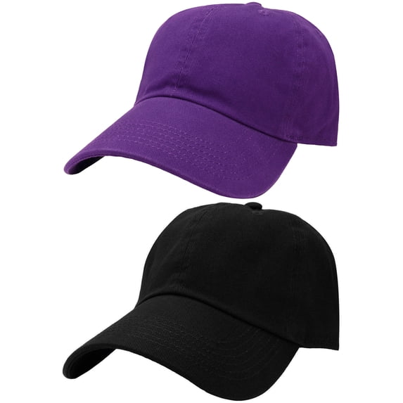 Falari 2-Pack Classic Unstructured Baseball Cap Dad Hat Soft Cotton ...