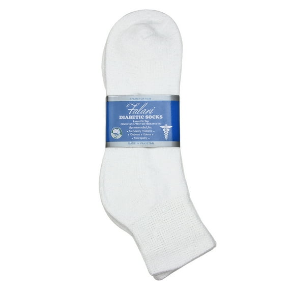 Falari 3-Pack Diabetic Socks Ankle Unisex Variety Size
