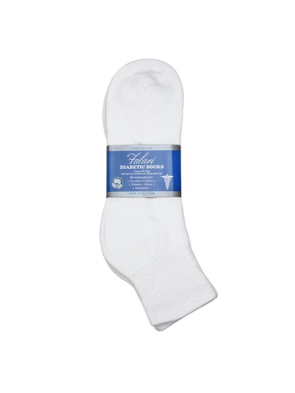 3-Pack Diabetic Socks Ankle Unisex Variety Size
