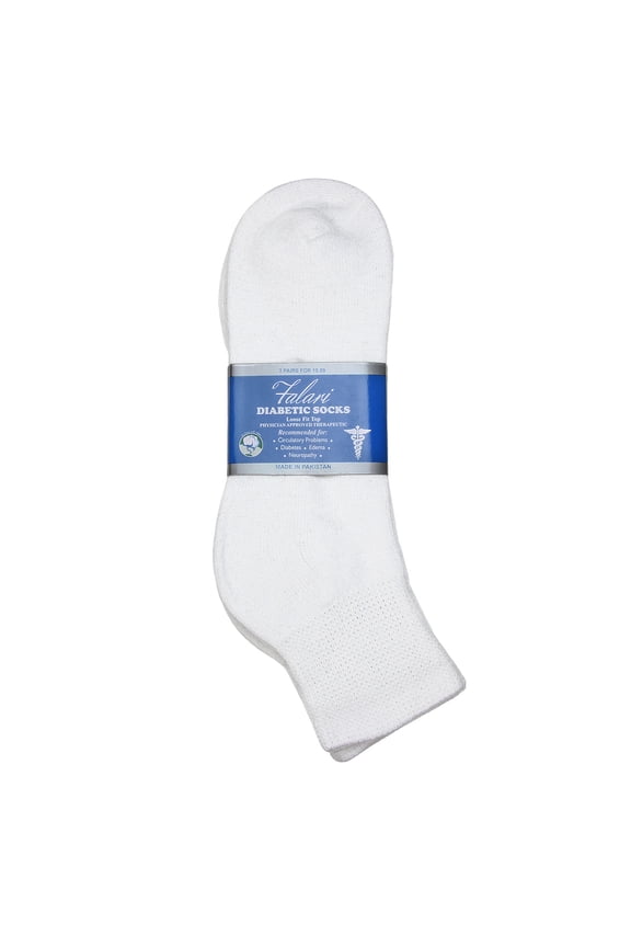 3-Pack Diabetic Socks Ankle Unisex Variety Size