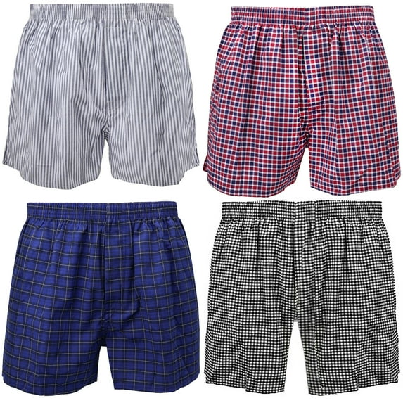 Falari 4-Pack Kids Boy Boxer Underwear 100% Cotton Assorted Group 01 Large