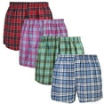 thumbnail image 1 of Falari 4-Pack Men's Boxer Underwear 100% Cotton Assorted-42 Medium, 1 of 6