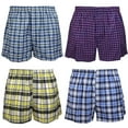 thumbnail image 1 of Falari 4-Pack Men's Boxer Underwear Shorts 100% Cotton Assorted-03 XX-Large, 1 of 6
