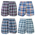 thumbnail image 1 of Falari 4-Pack Men's Boxer Underwear Shorts 100% Cotton Assorted-10 Large, 1 of 6