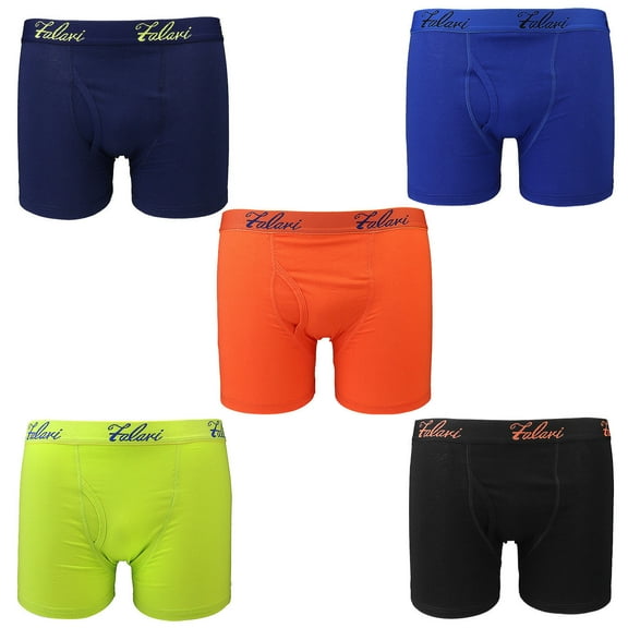 Falari 5-Pack Boy's Boxer Brief Underwear Cotton Ultimate ComfortSoft