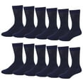 thumbnail image 1 of Falari 6/12 Pairs Navy Men Cotton Casual Dress Crew Socks, 1 of 1