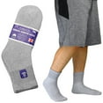 thumbnail image 1 of Falari 6-Pack Diabetic Socks Ankle Unisex Physicians Approved Socks Size 10-13 Gray, 1 of 7