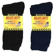 Falari 6-Pack Men's Heavy Duty Work Wool Socks Keep Warm for Cold Weather