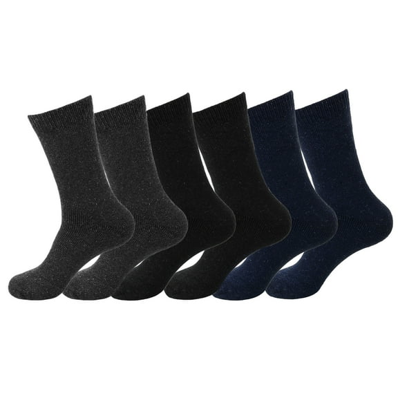 Falari 6-Pack Men's Winter Thermal Socks Ultra Warm Best For Cold Weather Out Door Activities 800-2-ASSORTED