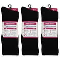 thumbnail image 1 of Falari 6-Pack Women Diabetic Crew Socks Diabetes Edema and Circulatory Loose Fitting Cotton 9-11 (Black), 1 of 6