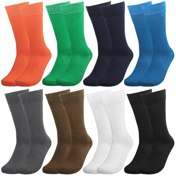 Falari 8 Pairs Men Fancy Colorful Funny Novelty Casual Dress Crew Socks