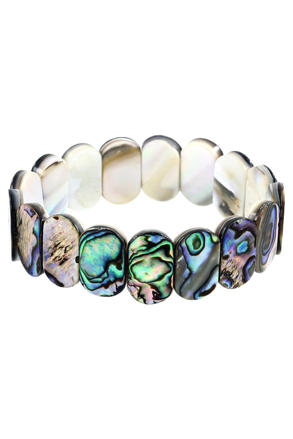 Abalone Stretch Elastic Bracelet Round