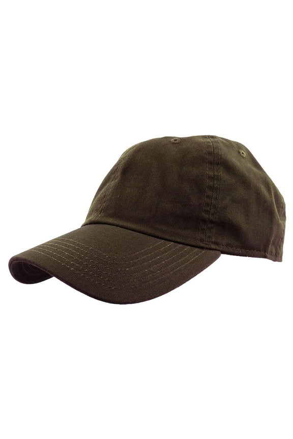 Baseball Cap Hat 100% Cotton Adjustable Size Dark Brown