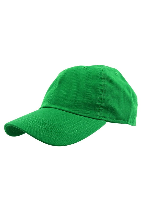 Baseball Cap Hat 100% Cotton Adjustable Size Kelly Green