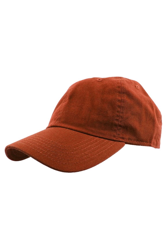 Baseball Cap Hat 100% Cotton Adjustable Size Rust Brown