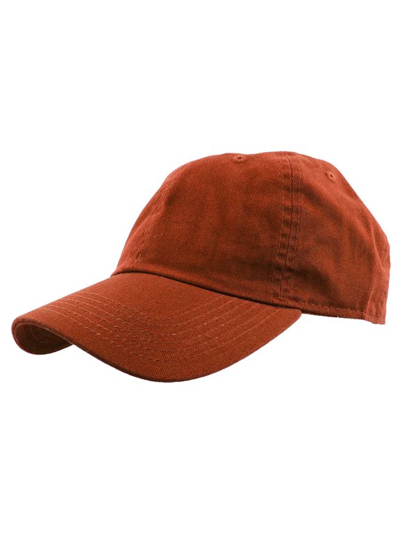 Baseball Cap Hat 100% Cotton Adjustable Size Rust Brown