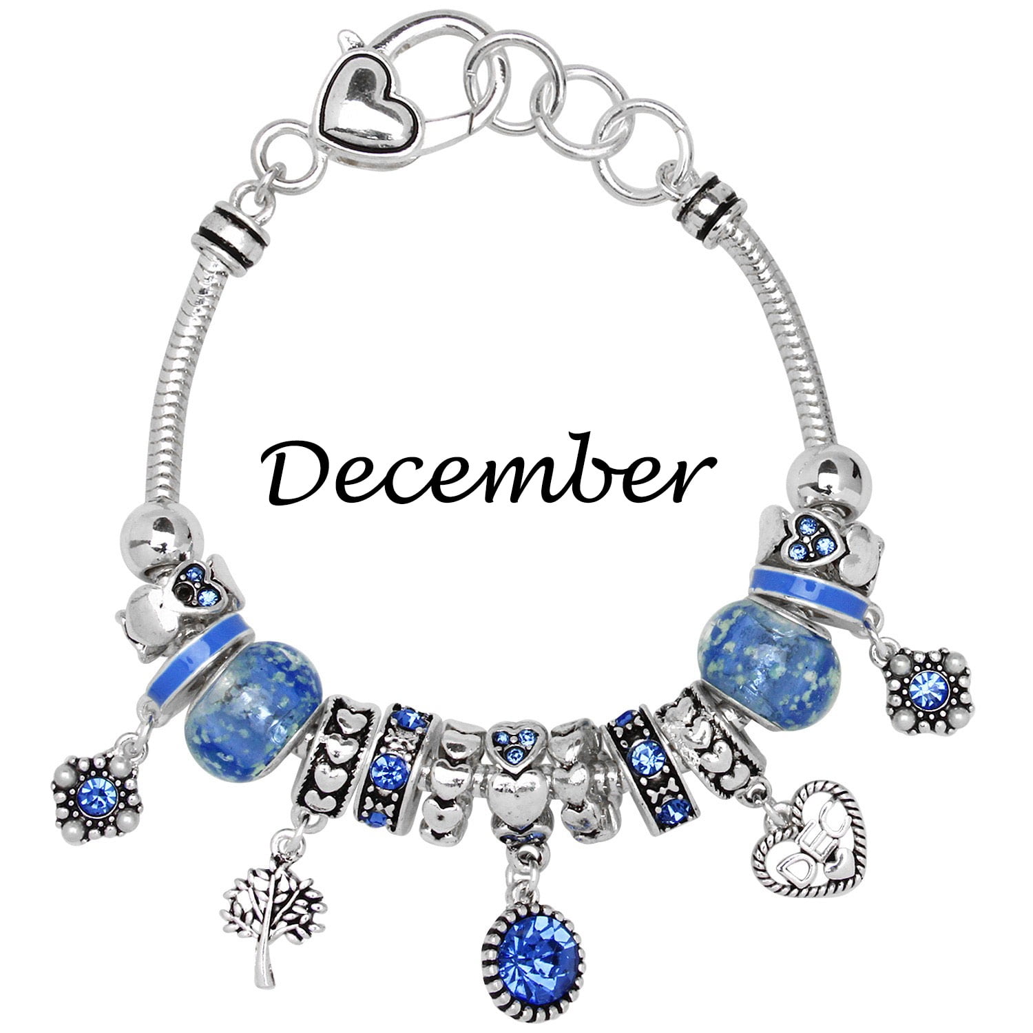 November Birthday Charm Bracelet Set