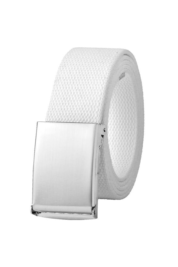 Adjustable Men's Cotton Belt, White