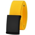 thumbnail image 1 of Falari Canvas Web Belt Fully Adjustable Cut to Fit Golf Belt Flip Top Black Buckle - Yellow, 1 of 7