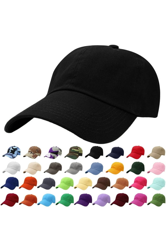 Classic Baseball Cap Dad Hat 100% Cotton Soft Adjustable Size