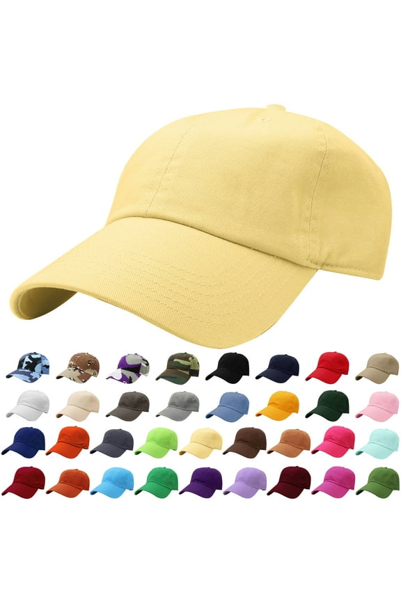 Classic Baseball Cap Dad Hat 100% Cotton Soft Adjustable Size