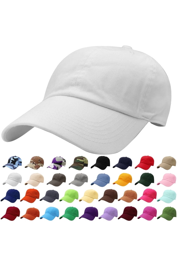 Classic Baseball Cap Dad Hat 100% Cotton Soft Adjustable Size
