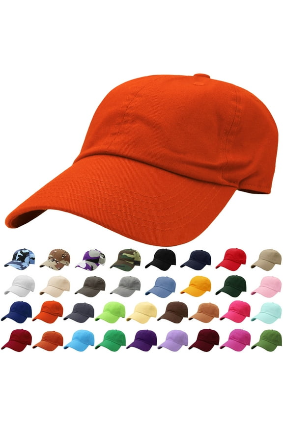 Classic Baseball Cap Dad Hat 100% Cotton Soft Adjustable Size