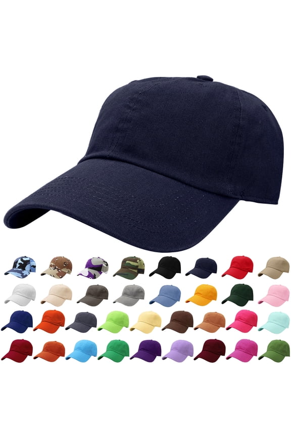 Classic Baseball Cap Dad Hat 100% Cotton Soft Adjustable Size
