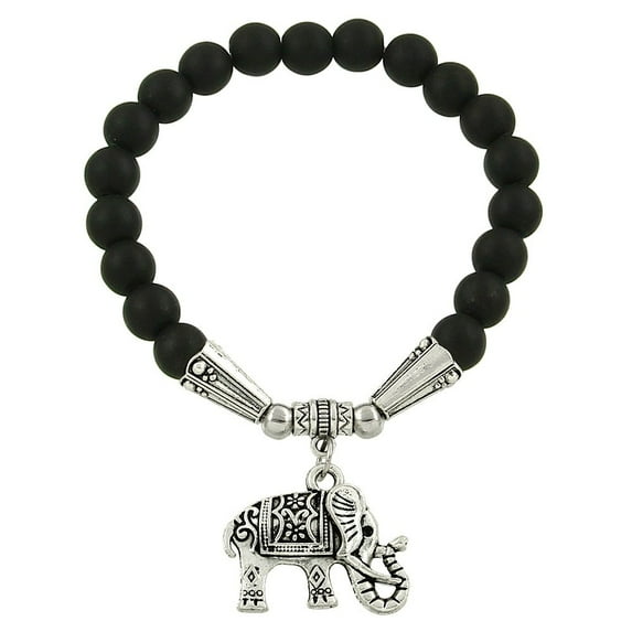 Falari Elephant Lucky Charm Natural Gemstone Bracelet