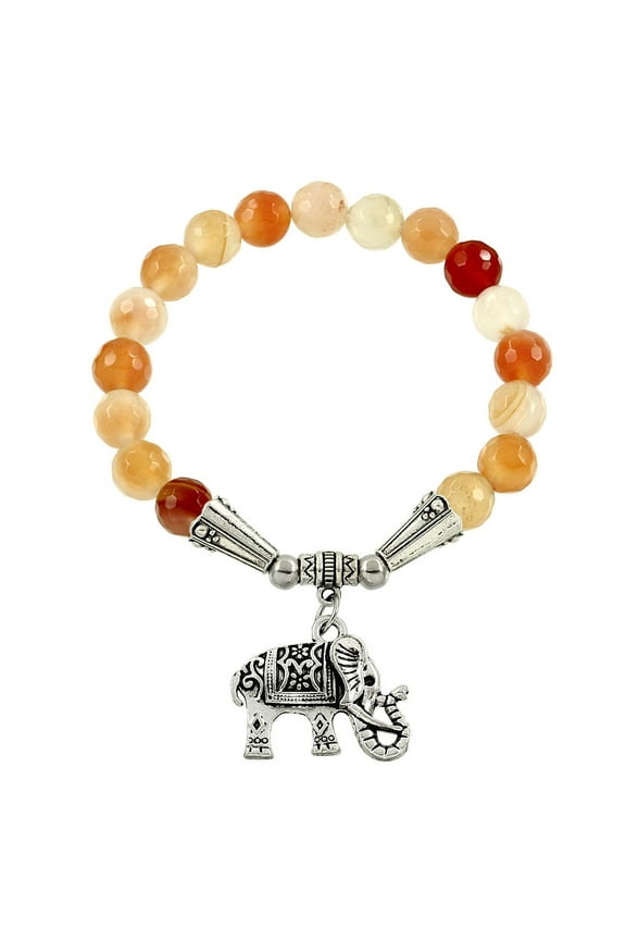 Elephant Lucky Charm Natural Gemstone Bracelet